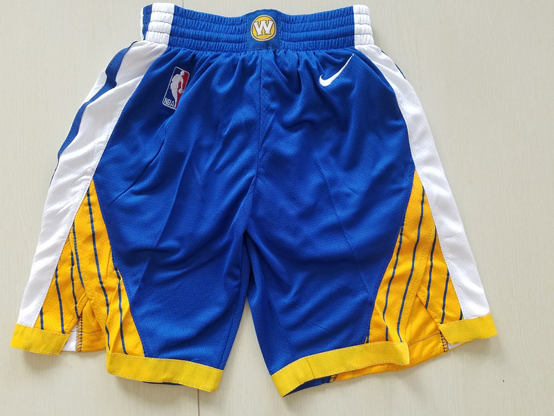 2018 Men NBA Nike Golden State Warriors blue shorts->->NBA Jersey